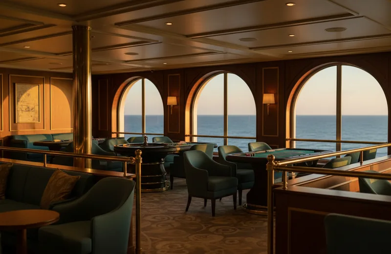 The casino lounge aboard Golden Mango